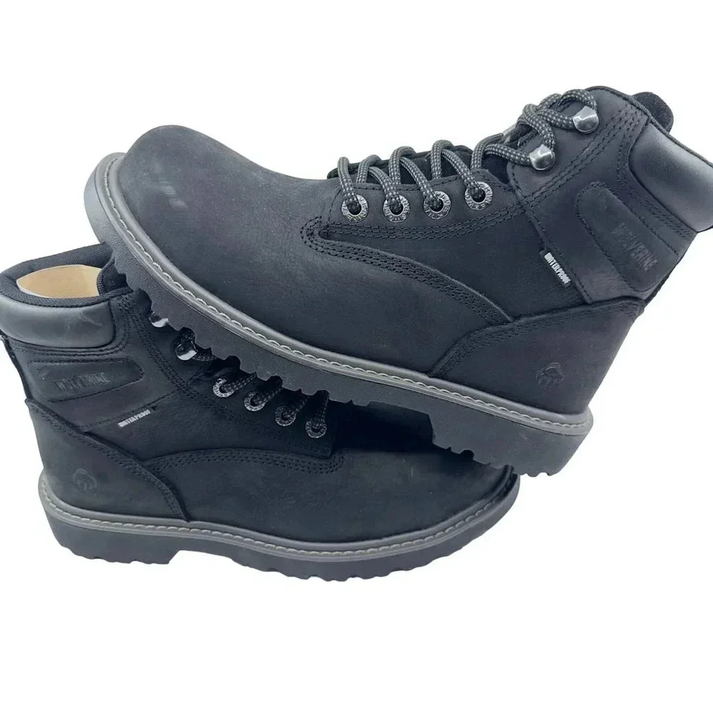 Wolverine Mens Boot Floorhand Work Lace-Up Steel Toe Leather Black Size 7 W10691 - Picture 1 of 7
